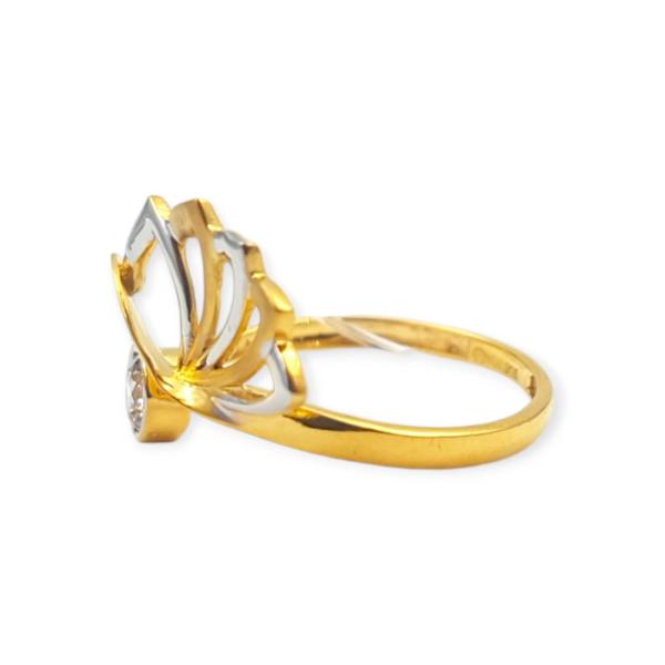 Beautiful Gold Fancy Ring for ladies with Amazing Design and Stone